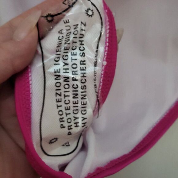 Plus Size Fishnet High Waist Bikini Set Hot Pink - Picture 6 of 11